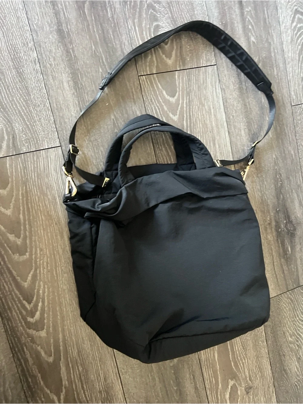 lululemon athletica Black Padded Backpack Tote
